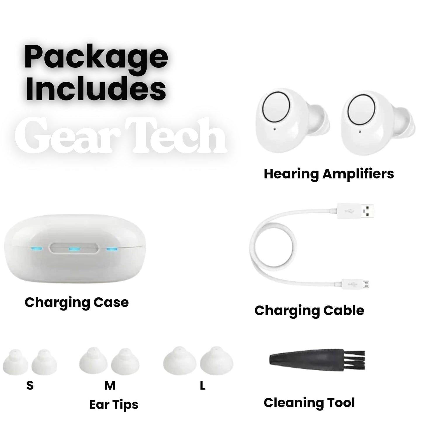 Bluetooth Hearing Aids – Rechargeable In-Ear Digital Hearing Aid with App Control