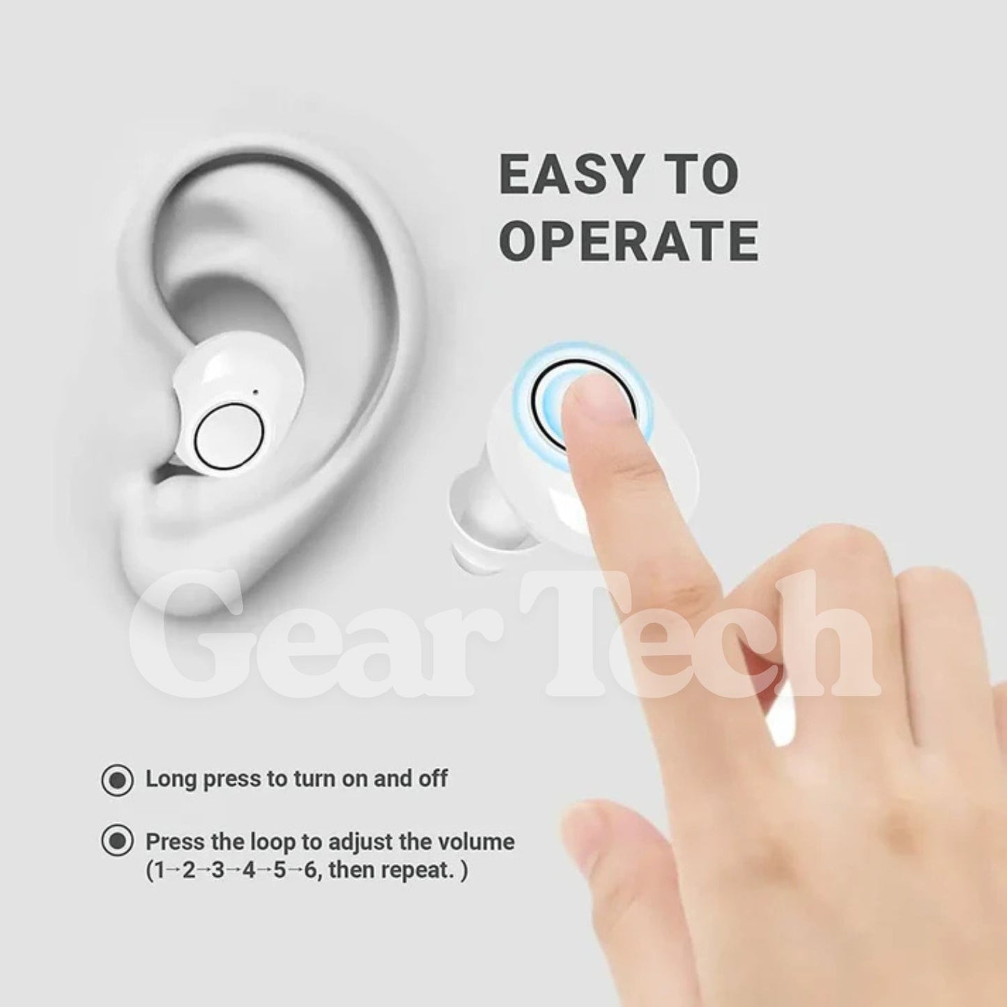 Bluetooth Hearing Aids – Rechargeable In-Ear Digital Hearing Aid with App Control